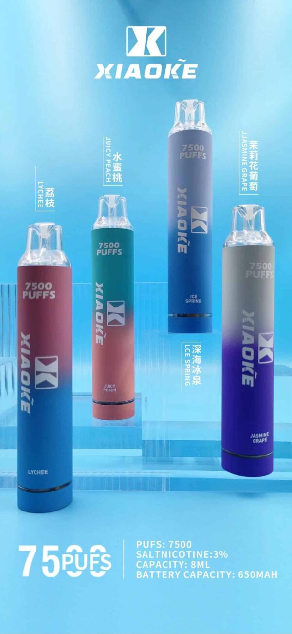 3-2.jpg XIAOKE 7500 PUFFS 梟客棄式抛電子煙 一次性霧化桿推薦·