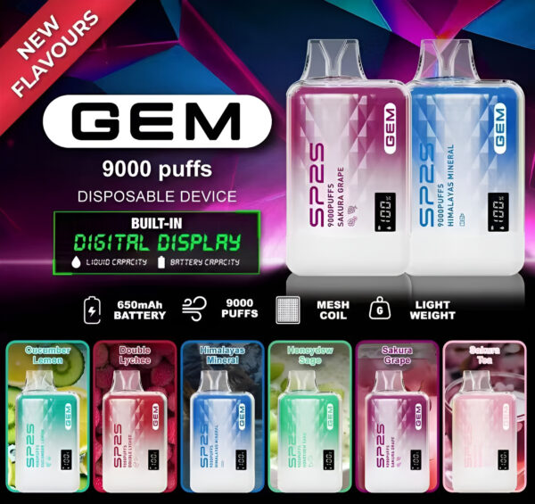 SP2S GEM 9000 PUFFS SP2S-GEM-9000-PUFFS