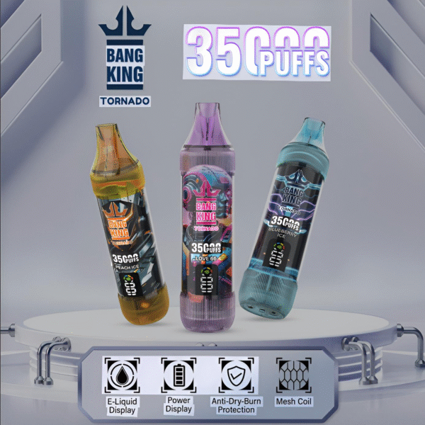 Bang King 35000 Puffs 大容量拋棄式電子煙 歐美爆款